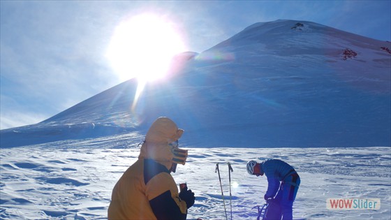 5.Tag Kasbek-Gipfeltag im Sattell auf 4400m